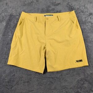 Wave Life Americana H2O Active Hybrid Short Color Yellow Swim Shorts Size Men 44